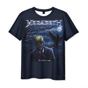 Мужская футболка 3D с принтом Megadeth. The Blackest Crow в Санкт-Петербурге, 100% полиэфир | прямой крой, круглый вырез горловины, длина до линии бедер | dave | megadeth | metal | mustaine | rattlehead | rock | thrash | vic | дейв | мастейн | мегадет | метал | рок | треш