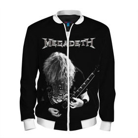 Мужской бомбер 3D с принтом Dave Mustaine в Санкт-Петербурге, 100% полиэстер | застегивается на молнию, по бокам два кармана без застежек, по низу бомбера и на воротнике - эластичная резинка | dave | megadeth | metal | mustaine | rattlehead | rock | thrash | vic | дейв | мастейн | мегадет | метал | рок | треш