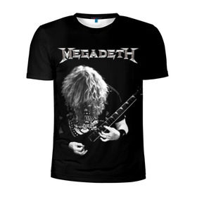 Мужская футболка 3D спортивная с принтом Dave Mustaine в Санкт-Петербурге, 100% полиэстер с улучшенными характеристиками | приталенный силуэт, круглая горловина, широкие плечи, сужается к линии бедра | dave | megadeth | metal | mustaine | rattlehead | rock | thrash | vic | дейв | мастейн | мегадет | метал | рок | треш