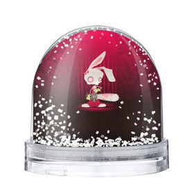 Снежный шар с принтом Заяц с бензопилой в Санкт-Петербурге, Пластик | Изображение внутри шара печатается на глянцевой фотобумаге с двух сторон | бензопила | девушке | зайка | заяц | красная | мульт | мультфильм | прикол | ужас | цветы