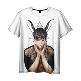 Мужская футболка 3D с принтом exo в Санкт-Петербурге, 100% полиэфир | прямой крой, круглый вырез горловины, длина до линии бедер | exo | korean | kpop | pop
