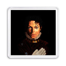 Магнит 55*55 с принтом Король Майкл Джексон в Санкт-Петербурге, Пластик | Размер: 65*65 мм; Размер печати: 55*55 мм | king | michael jackson | pop music | король | майкл | музыка | перчатка | поп музыка