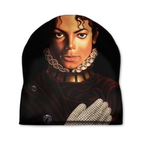Шапка 3D с принтом Король Майкл Джексон в Санкт-Петербурге, 100% полиэстер | универсальный размер, печать по всей поверхности изделия | Тематика изображения на принте: king | michael jackson | pop music | король | майкл | музыка | перчатка | поп музыка