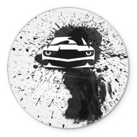 Коврик круглый с принтом Chevrolet Camaro в Санкт-Петербурге, резина и полиэстер | круглая форма, изображение наносится на всю лицевую часть | camaro | chevrolet
