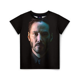 Детская футболка 3D с принтом Киану Ривз Keanu Reeves в Санкт-Петербурге, 100% гипоаллергенный полиэфир | прямой крой, круглый вырез горловины, длина до линии бедер, чуть спущенное плечо, ткань немного тянется | Тематика изображения на принте: киану ривз keanu reeves