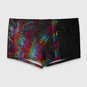 Мужские купальные плавки 3D с принтом neon-abstract в Санкт-Петербурге, Полиэстер 85%, Спандекс 15% |  | пиксельный