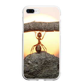 Чехол для iPhone 7Plus/8 Plus матовый с принтом Муравей в Санкт-Петербурге, Силикон | Область печати: задняя сторона чехла, без боковых панелей | Тематика изображения на принте: ветка | жук | закат | камень | муравей | насекомые | природа