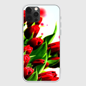 Чехол для iPhone 12 Pro Max с принтом Тюльпаны в Санкт-Петербурге, Силикон |  | Тематика изображения на принте: flower | букет | весна | красные | цветочки | цветы