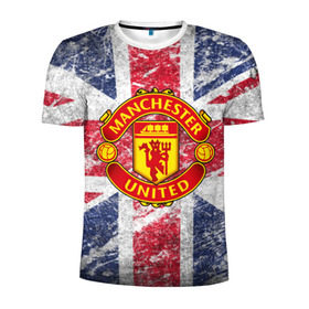 Мужская футболка 3D спортивная с принтом British Manchester United в Санкт-Петербурге, 100% полиэстер с улучшенными характеристиками | приталенный силуэт, круглая горловина, широкие плечи, сужается к линии бедра | british | manchester united | mu | игра | манчестер | манчестер юнайтед | мю | флаг британии | футбол | эмблема мю