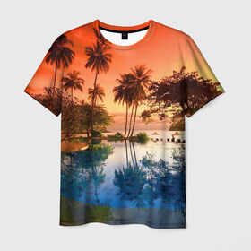 Мужская футболка 3D с принтом Таиланд в Санкт-Петербурге, 100% полиэфир | прямой крой, круглый вырез горловины, длина до линии бедер | Тематика изображения на принте: beach | clouds | hiking | sea | sky | sunset | swimming pool | thailand | бассейн | закат | море | небо | облака | пляж | таиланд | туризм