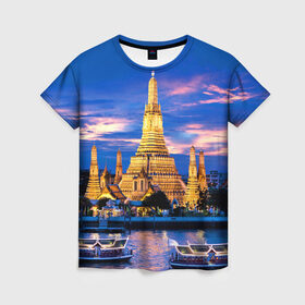 Женская футболка 3D с принтом Таиланд в Санкт-Петербурге, 100% полиэфир ( синтетическое хлопкоподобное полотно) | прямой крой, круглый вырез горловины, длина до линии бедер | таиланд