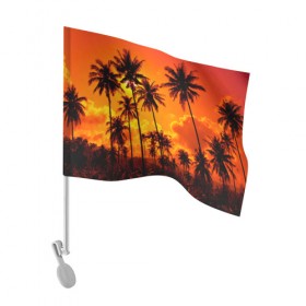Флаг для автомобиля с принтом Таиланд в Санкт-Петербурге, 100% полиэстер | Размер: 30*21 см | clouds | nature | palms | sky | sunset | thailand | tourism | закат | небо | облака | пальмы | природа | таиланд | туризм