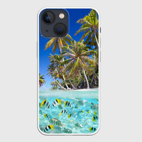 Чехол для iPhone 13 mini с принтом Таиланд в Санкт-Петербурге,  |  | clouds | fish | nature | palm trees | sea | sky | thailand | tourism | water | вода | море | небо | облака | пальмы | природа | рыбки | таиланд | туризм