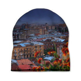 Шапка 3D с принтом Армения в Санкт-Петербурге, 100% полиэстер | универсальный размер, печать по всей поверхности изделия | айастан | армения | город | горы | дома | ереван | закат | пейзаж | ромашки | столица | страна | флора | хайастан | цветы | эривань