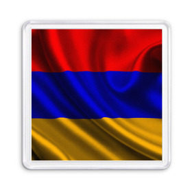 Магнит 55*55 с принтом Флаг Армения в Санкт-Петербурге, Пластик | Размер: 65*65 мм; Размер печати: 55*55 мм | айастан | армения | босеан | вымпел | ереван | знак | знамя | кумач | орифламма | пойс | полотнище | символ | стяг | флаг | флюгарка | хайастан | штандарт