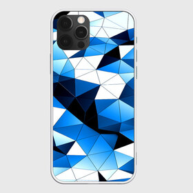 Чехол для iPhone 12 Pro Max с принтом Голубой полигон в Санкт-Петербурге, Силикон |  | абстракция | бумага | геометрия | грани | изгиб | линии | полигоны | полосы | постель | розовый | сочетания | текстура | треугольники