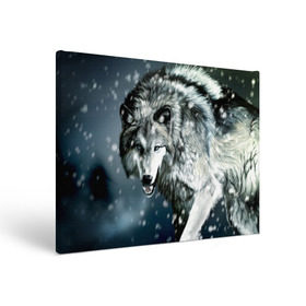 Холст прямоугольный с принтом Волк в Санкт-Петербурге, 100% ПВХ |  | animal | art | night | painting | predator | snow | view | winter | wolf | взгляд | волк | животное | зима | искусство | картина | ночь | снег | хищник