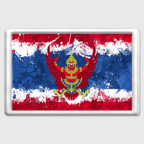 Магнит 45*70 с принтом Таиланд в Санкт-Петербурге, Пластик | Размер: 78*52 мм; Размер печати: 70*45 | flag | garuda | thailand | гаруда | таиланд | флаг