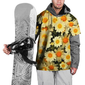 Накидка на куртку 3D с принтом Жёлтые цветочки в Санкт-Петербурге, 100% полиэстер |  | flower | лето | полевой цветок | цветочки | цветы
