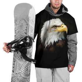 Накидка на куртку 3D с принтом Орёл в Санкт-Петербурге, 100% полиэстер |  | клюв | орёл | пернатые | перья | птица | хищник