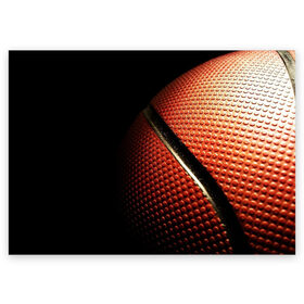 Поздравительная открытка с принтом Баскетбольный мяч в Санкт-Петербурге, 100% бумага | плотность бумаги 280 г/м2, матовая, на обратной стороне линовка и место для марки
 | баскетбол | мяч | оранжевый | спорт | стритбол