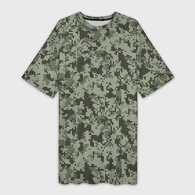 Платье-футболка 3D с принтом камуфляж 2 в Санкт-Петербурге,  |  | армия | война | камуфляж | милитари | пиксель