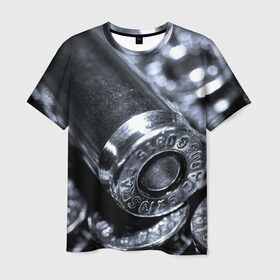Мужская футболка 3D с принтом Гильзы в Санкт-Петербурге, 100% полиэфир | прямой крой, круглый вырез горловины, длина до линии бедер | Тематика изображения на принте: война | гильза | патрон | пистолет | пуля | стрельба