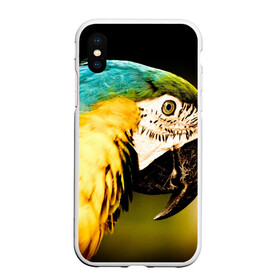 Чехол для iPhone XS Max матовый с принтом Попугай в Санкт-Петербурге, Силикон | Область печати: задняя сторона чехла, без боковых панелей | Тематика изображения на принте: двое | классный | клюв | красивый | крылья | попугай | попугайчик | птица | птичка | радужный
