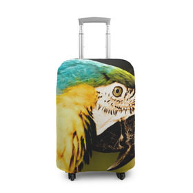 Чехол для чемодана 3D с принтом Попугай в Санкт-Петербурге, 86% полиэфир, 14% спандекс | двустороннее нанесение принта, прорези для ручек и колес | Тематика изображения на принте: двое | классный | клюв | красивый | крылья | попугай | попугайчик | птица | птичка | радужный