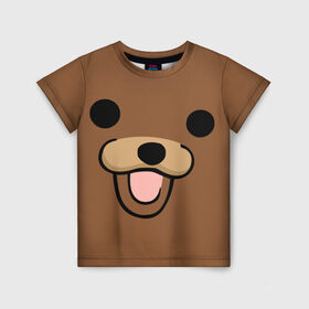 Детская футболка 3D с принтом Медведь в Санкт-Петербурге, 100% гипоаллергенный полиэфир | прямой крой, круглый вырез горловины, длина до линии бедер, чуть спущенное плечо, ткань немного тянется | интернет | клевый | медведь | мем | мишка | мишки | прикол | прикольный | смешной | шутка