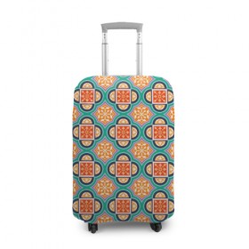 Чехол для чемодана 3D с принтом Королевский орнамент в Санкт-Петербурге, 86% полиэфир, 14% спандекс | двустороннее нанесение принта, прорези для ручек и колес | абстракция | витраж | красота | мозаика | орнамент | узор