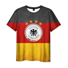 Мужская футболка 3D с принтом Сборная Германии в Санкт-Петербурге, 100% полиэфир | прямой крой, круглый вырез горловины, длина до линии бедер | germany | германия | футбольная форма
