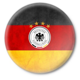 Значок с принтом Сборная Германии в Санкт-Петербурге,  металл | круглая форма, металлическая застежка в виде булавки | germany | германия | футбольная форма