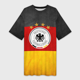 Платье-футболка 3D с принтом Сборная Германии в Санкт-Петербурге,  |  | germany | германия | футбольная форма