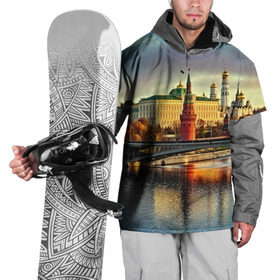 Накидка на куртку 3D с принтом Москва река в Санкт-Петербурге, 100% полиэстер |  | Тематика изображения на принте: kremlin | moscow | russia | город | кремль | москва | ночь | огни | река