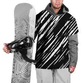 Накидка на куртку 3D с принтом Black&White stroke в Санкт-Петербурге, 100% полиэстер |  | 