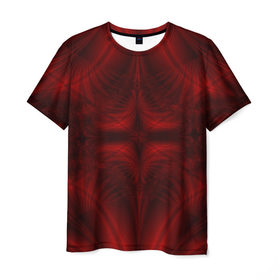 Мужская футболка 3D с принтом Оптический узор в Санкт-Петербурге, 100% полиэфир | прямой крой, круглый вырез горловины, длина до линии бедер | 