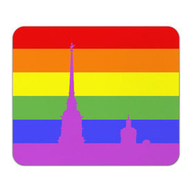 Коврик прямоугольный с принтом Радужный флаг в Санкт-Петербурге, натуральный каучук | размер 230 х 185 мм; запечатка лицевой стороны | город | любовь | отношения | радуга | сердце | сталица | флаг