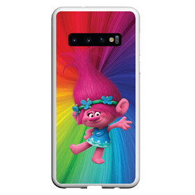 Чехол для Samsung Galaxy S10 с принтом Розочка тролли в Санкт-Петербурге, Силикон | Область печати: задняя сторона чехла, без боковых панелей | trolls | детям | мультик | мультики | мультфильм | мультфильмы | радуга | разноцветные | разные цвета | розочка | тролли | тролль | цветные