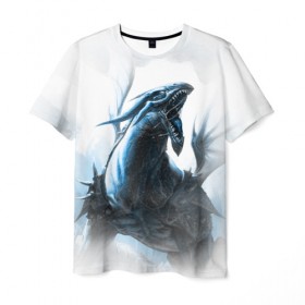 Мужская футболка 3D с принтом Dragon в Санкт-Петербурге, 100% полиэфир | прямой крой, круглый вырез горловины, длина до линии бедер | fantasy | дракон | змей | миф | фэнтези