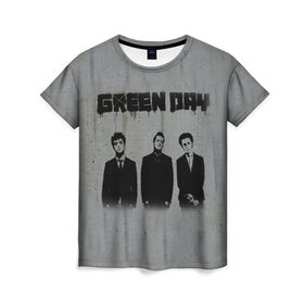 Женская футболка 3D с принтом Green Day 7 в Санкт-Петербурге, 100% полиэфир ( синтетическое хлопкоподобное полотно) | прямой крой, круглый вырез горловины, длина до линии бедер | american idiot | green day | грин дей | грин дэй