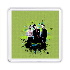 Магнит 55*55 с принтом Green Day 6 в Санкт-Петербурге, Пластик | Размер: 65*65 мм; Размер печати: 55*55 мм | Тематика изображения на принте: 