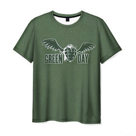 Мужская футболка 3D с принтом Green Day 5 в Санкт-Петербурге, 100% полиэфир | прямой крой, круглый вырез горловины, длина до линии бедер | american idiot | green day | грин дей | грин дэй