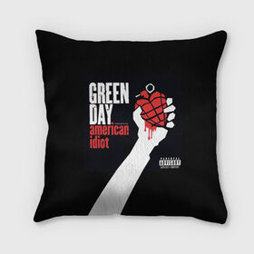 Подушка 3D с принтом Green Day 3 в Санкт-Петербурге, наволочка – 100% полиэстер, наполнитель – холлофайбер (легкий наполнитель, не вызывает аллергию). | состоит из подушки и наволочки. Наволочка на молнии, легко снимается для стирки | american idiot | green day | грин дей | грин дэй