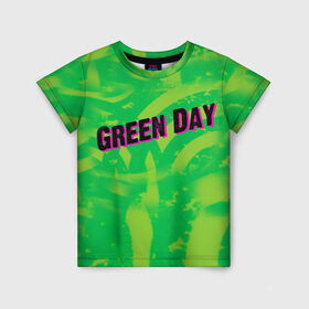 Детская футболка 3D с принтом Green Day 1 в Санкт-Петербурге, 100% гипоаллергенный полиэфир | прямой крой, круглый вырез горловины, длина до линии бедер, чуть спущенное плечо, ткань немного тянется | american idiot | green day | грин дей | грин дэй