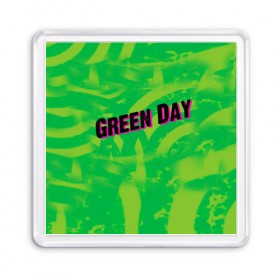 Магнит 55*55 с принтом Green Day 1 в Санкт-Петербурге, Пластик | Размер: 65*65 мм; Размер печати: 55*55 мм | Тематика изображения на принте: american idiot | green day | грин дей | грин дэй