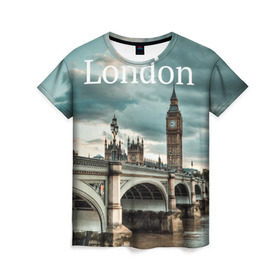 Женская футболка 3D с принтом London в Санкт-Петербурге, 100% полиэфир ( синтетическое хлопкоподобное полотно) | прямой крой, круглый вырез горловины, длина до линии бедер | england | london | vjcn. биг бен | англия | британия | великобритания | владычица морей | город | гостеприимный | дождей | клевый | красивый | лилия | лондон | на темзе | окна | прикольный | столица | тауэр