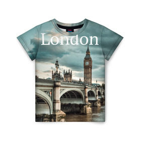 Детская футболка 3D с принтом London в Санкт-Петербурге, 100% гипоаллергенный полиэфир | прямой крой, круглый вырез горловины, длина до линии бедер, чуть спущенное плечо, ткань немного тянется | england | london | vjcn. биг бен | англия | британия | великобритания | владычица морей | город | гостеприимный | дождей | клевый | красивый | лилия | лондон | на темзе | окна | прикольный | столица | тауэр
