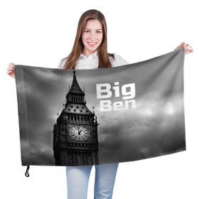 Флаг 3D с принтом Big Ben в Санкт-Петербурге, 100% полиэстер | плотность ткани — 95 г/м2, размер — 67 х 109 см. Принт наносится с одной стороны | Тематика изображения на принте: england | london | англия | биг бен | лондон