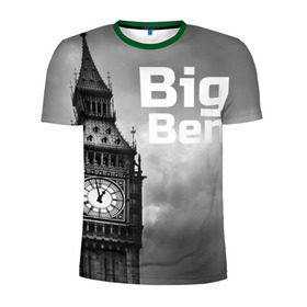 Мужская футболка 3D спортивная с принтом Big Ben в Санкт-Петербурге, 100% полиэстер с улучшенными характеристиками | приталенный силуэт, круглая горловина, широкие плечи, сужается к линии бедра | Тематика изображения на принте: england | london | англия | биг бен | лондон